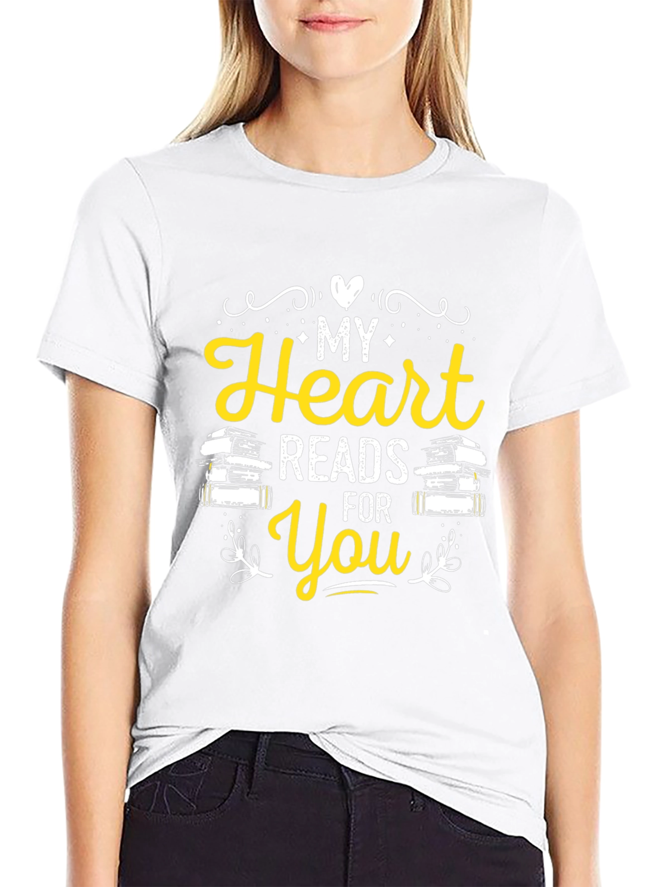 My Heart Reads For You Novelty T-Shirt