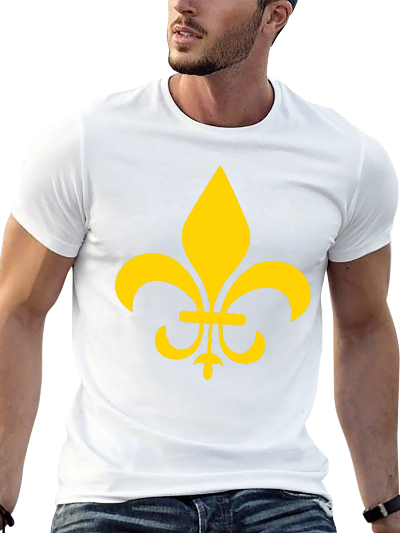 Fleur-de-Lis Graphic Tee - Stylish Black T-Shirt