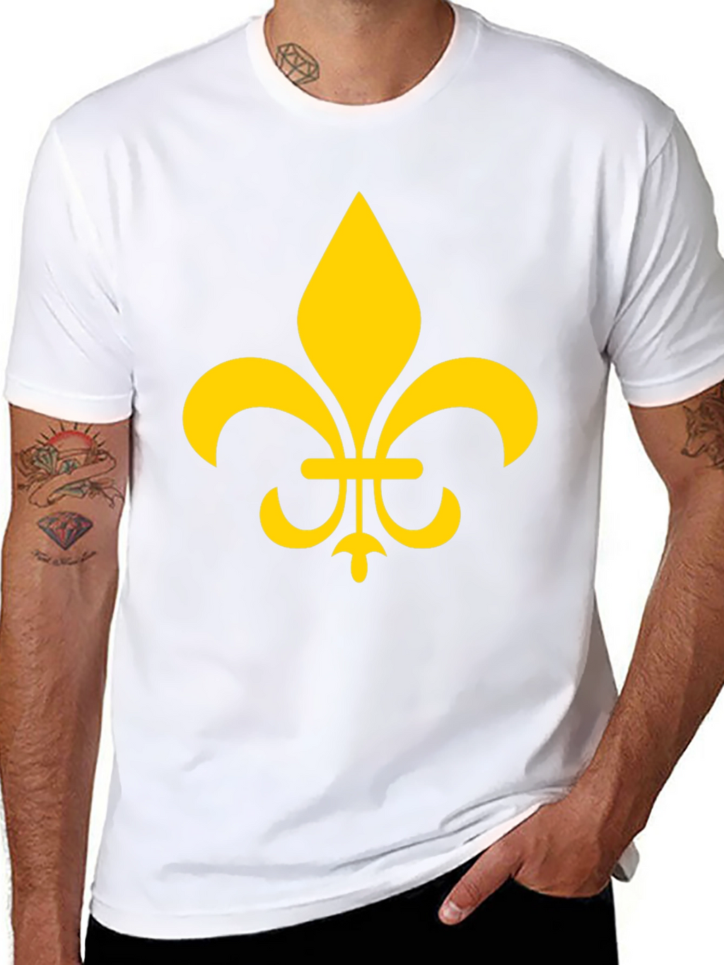 Fleur-de-Lis Graphic Tee - Stylish Black T-Shirt
