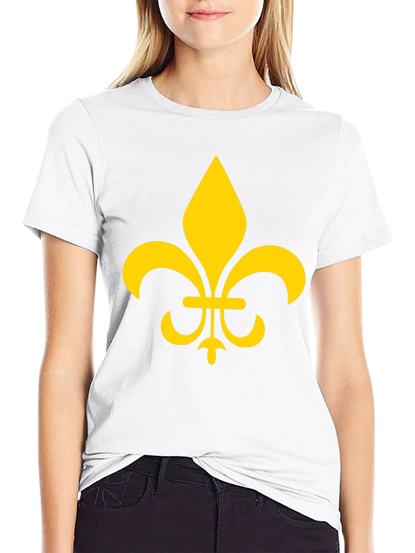 Fleur-de-Lis Graphic Tee - Stylish Black T-Shirt