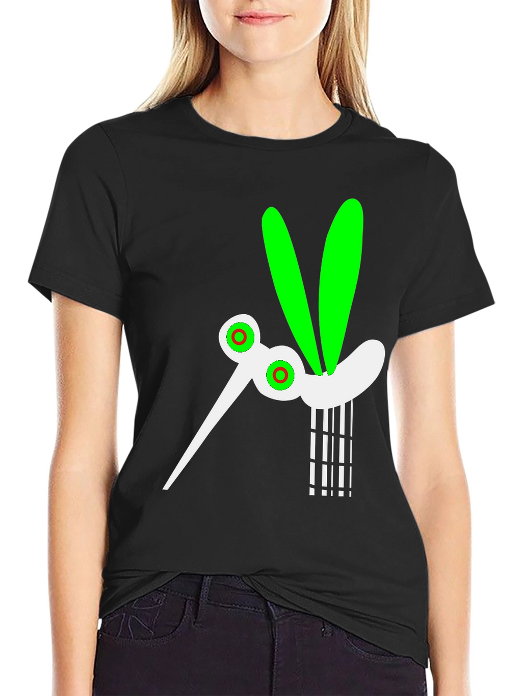 Funky Mosquito Graphic Tee - Black