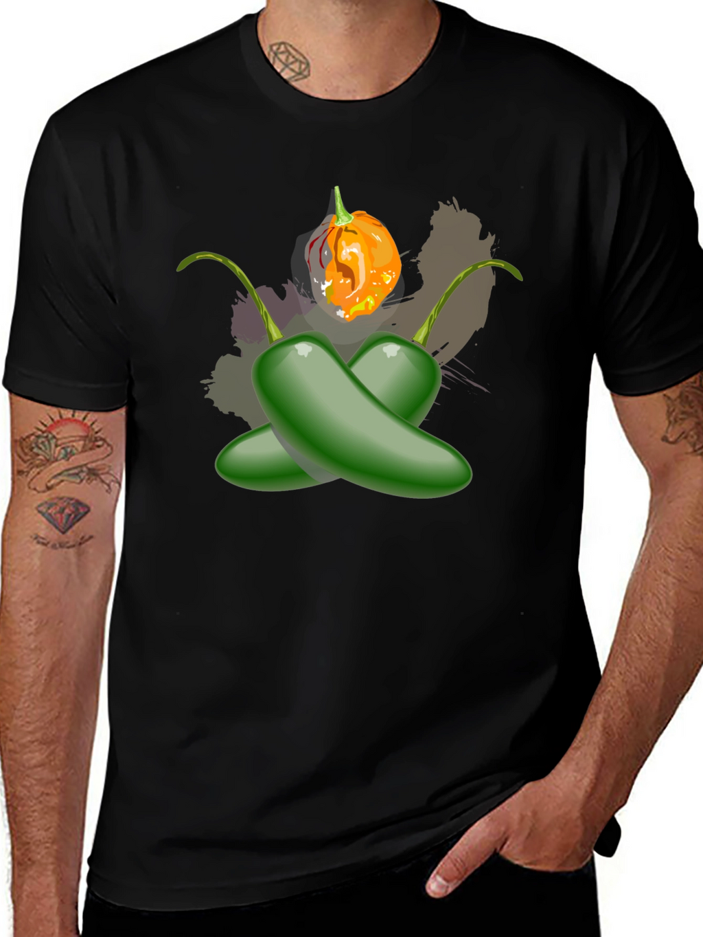 Spicy Jalapeno and Habanero Graphic T-Shirt