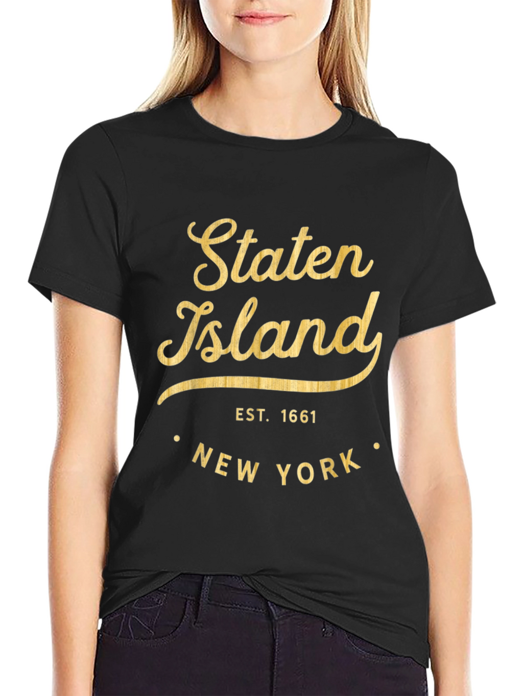 Staten Island New York Est. 1661 Black Tee