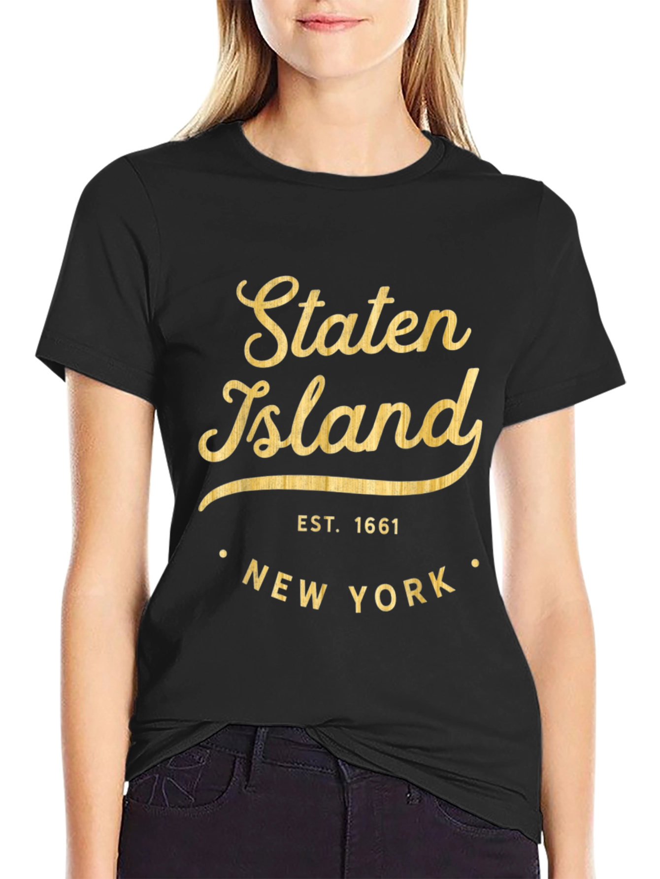 Staten Island New York Est. 1661 Black Tee