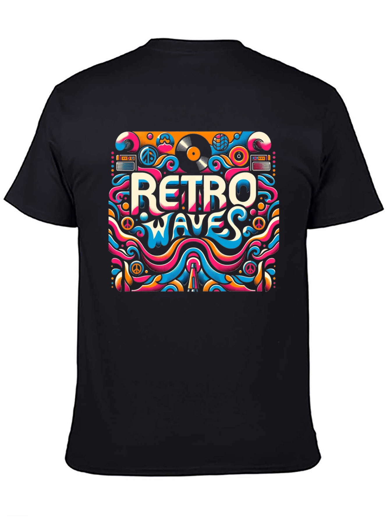 Retro Waves Graphic Tee - Psychedelic Style