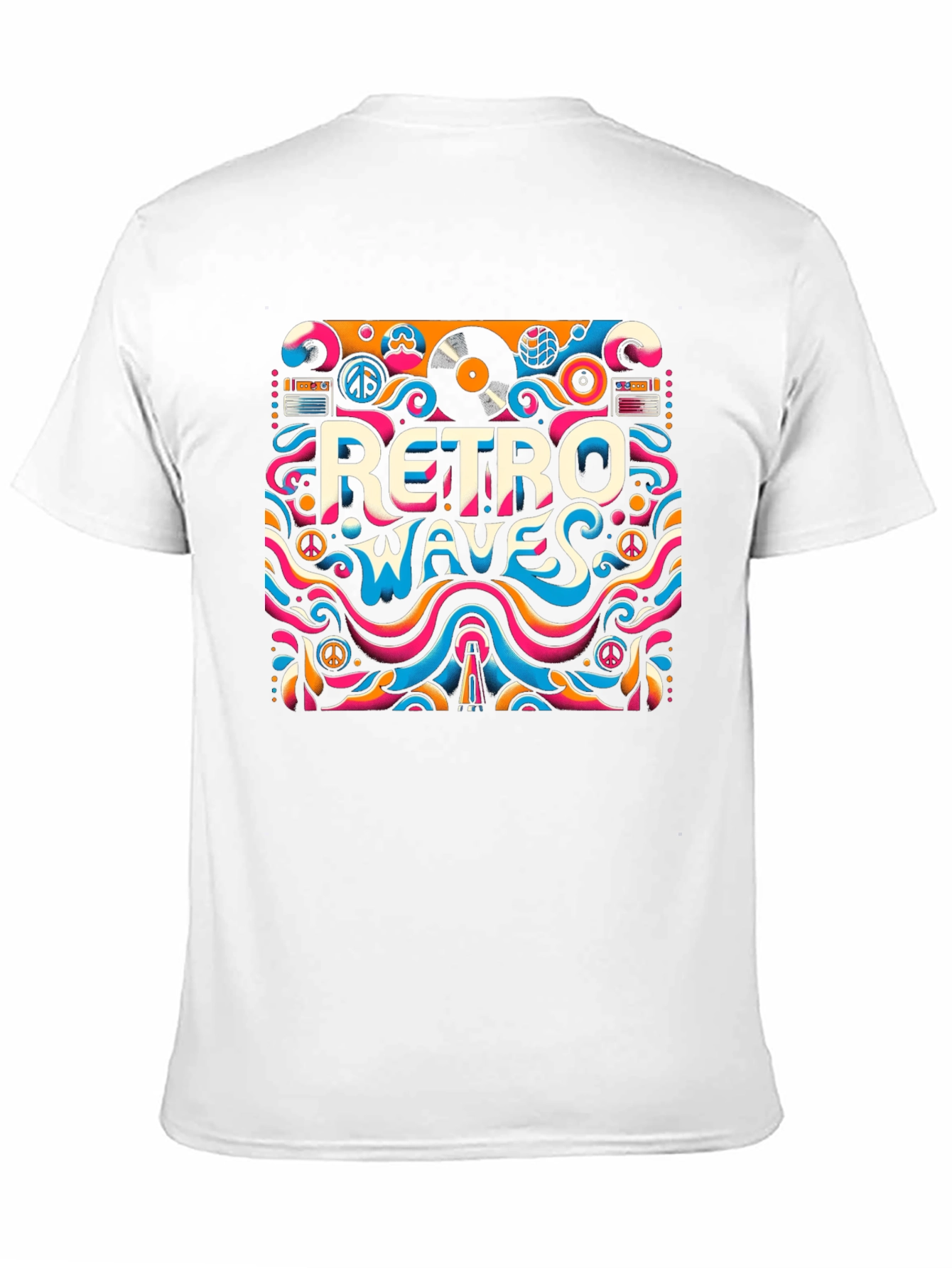 Retro Waves Graphic Tee - Psychedelic Style