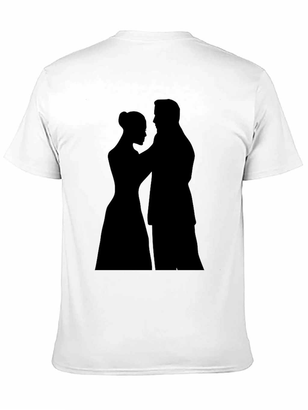 Romantic Silhouette Graphic Tee - Black