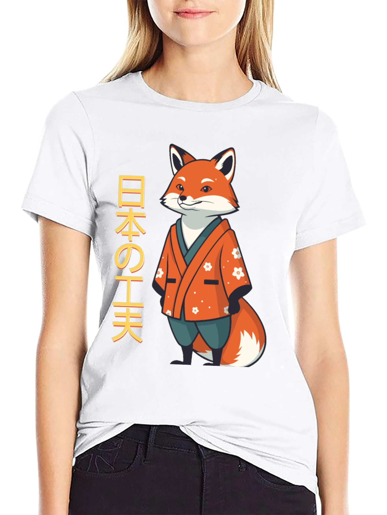 Japanese Fox T-Shirt - Unique Design