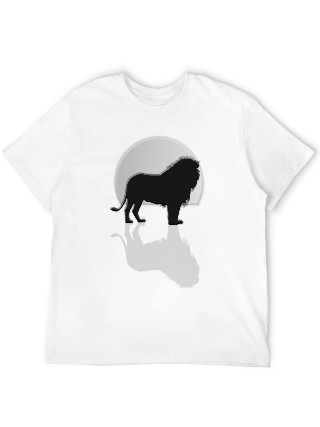 Lion Silhouette Graphic Tee - Mens Black T-Shirt
