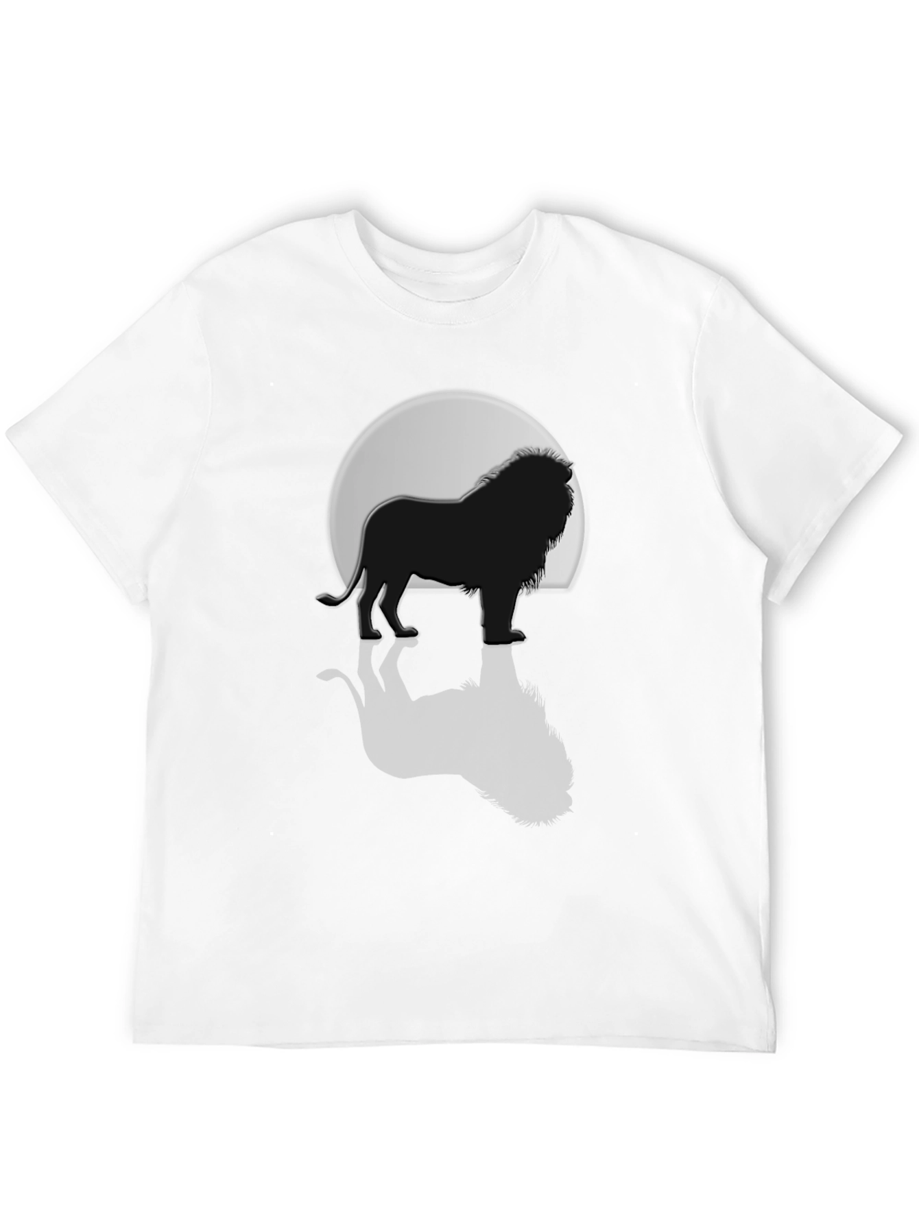 Lion Silhouette Graphic Tee - Mens Black T-Shirt