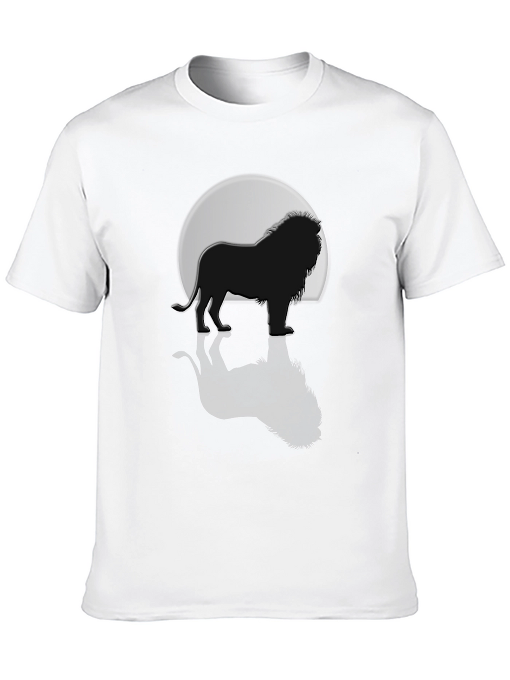 Lion Silhouette Graphic Tee - Mens Black T-Shirt