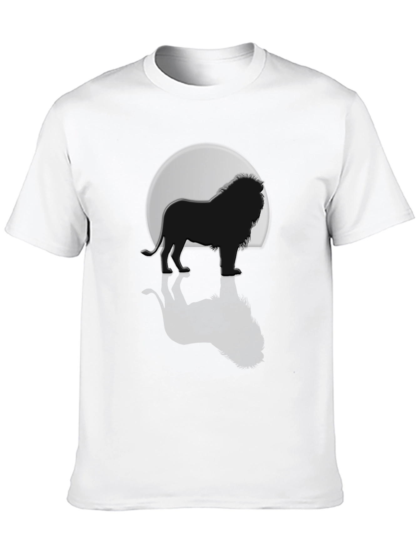 Lion Silhouette Graphic Tee - Mens Black T-Shirt