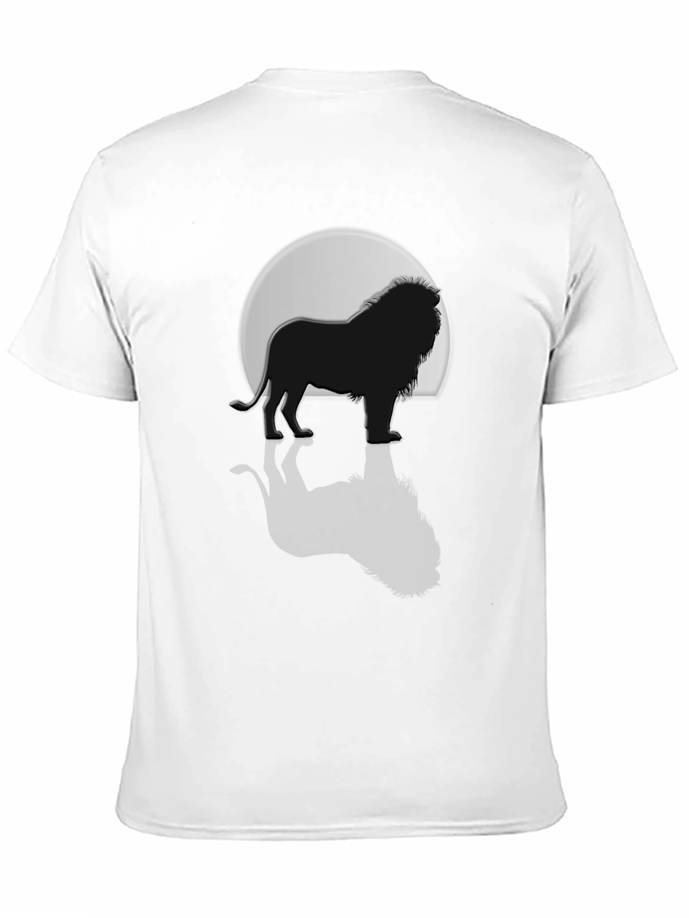 Lion Silhouette Graphic Tee - Mens Black T-Shirt
