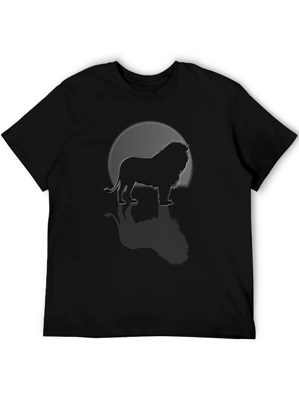 Lion Silhouette Graphic Tee - Mens Black T-Shirt