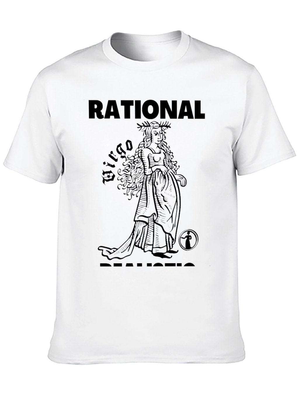 Rational Virgo Realistic Black T-Shirt
