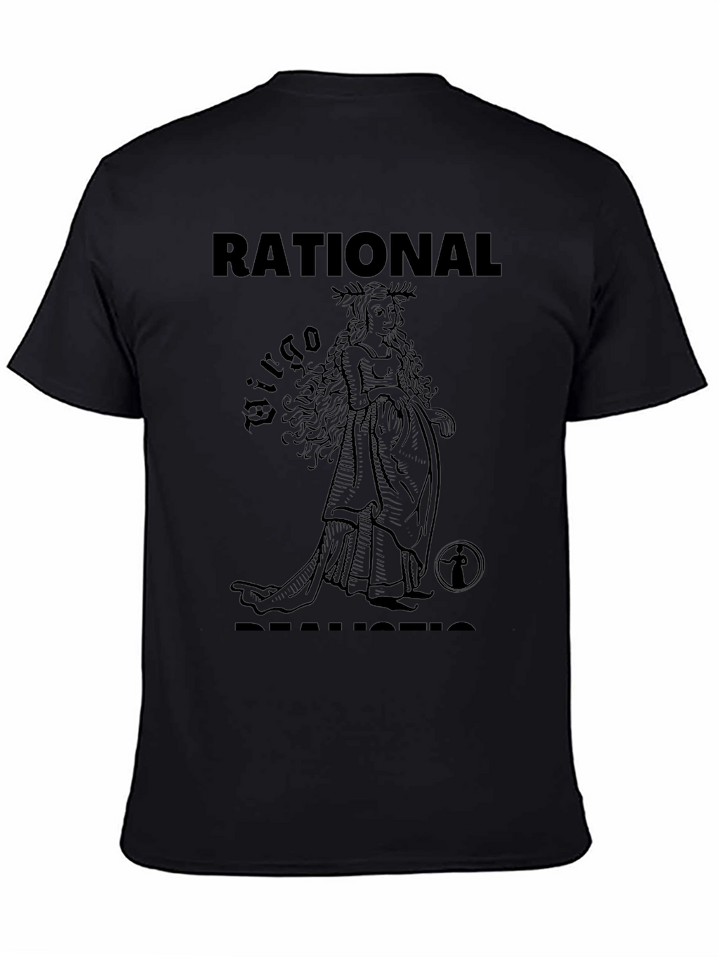 Rational Virgo Realistic Black T-Shirt