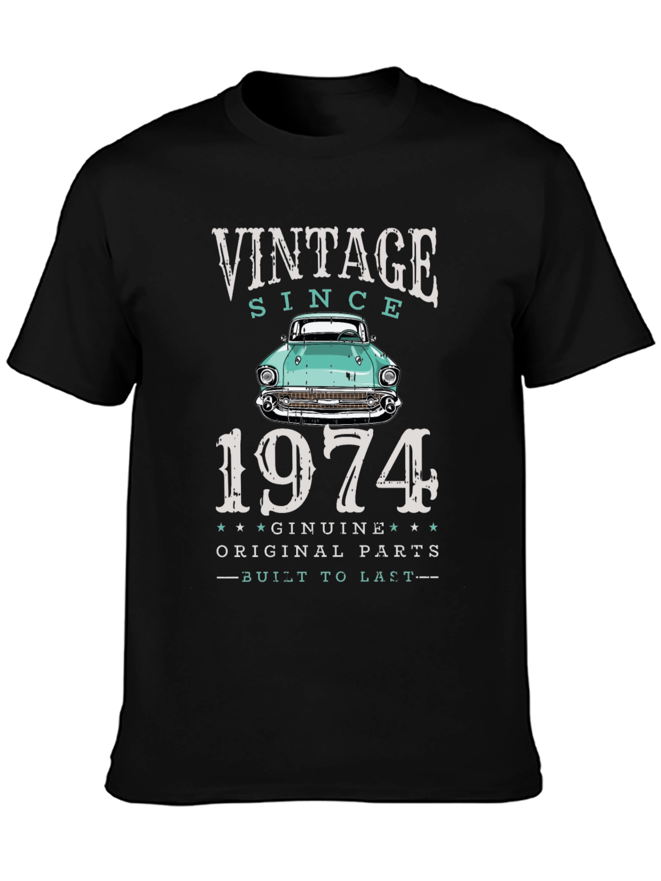 Vintage Since 1974 Car T-Shirt
