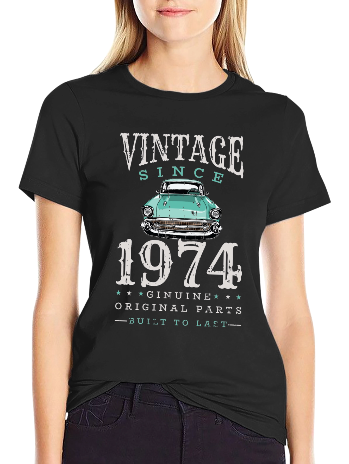 Vintage Since 1974 Car T-Shirt