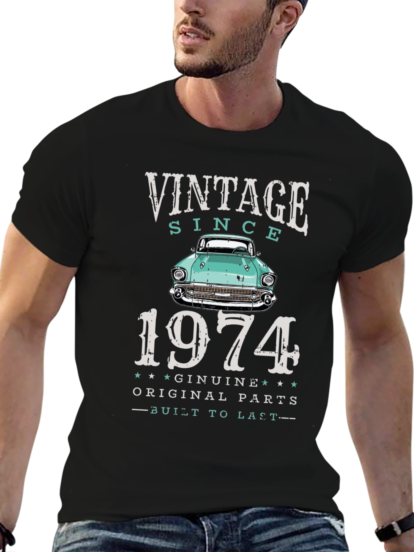Vintage Since 1974 Car T-Shirt