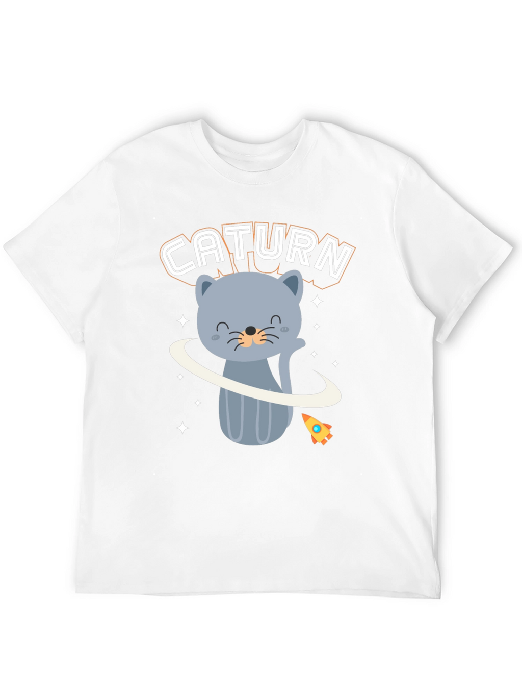 Caturn T-Shirt - Cute Cat Planet Design