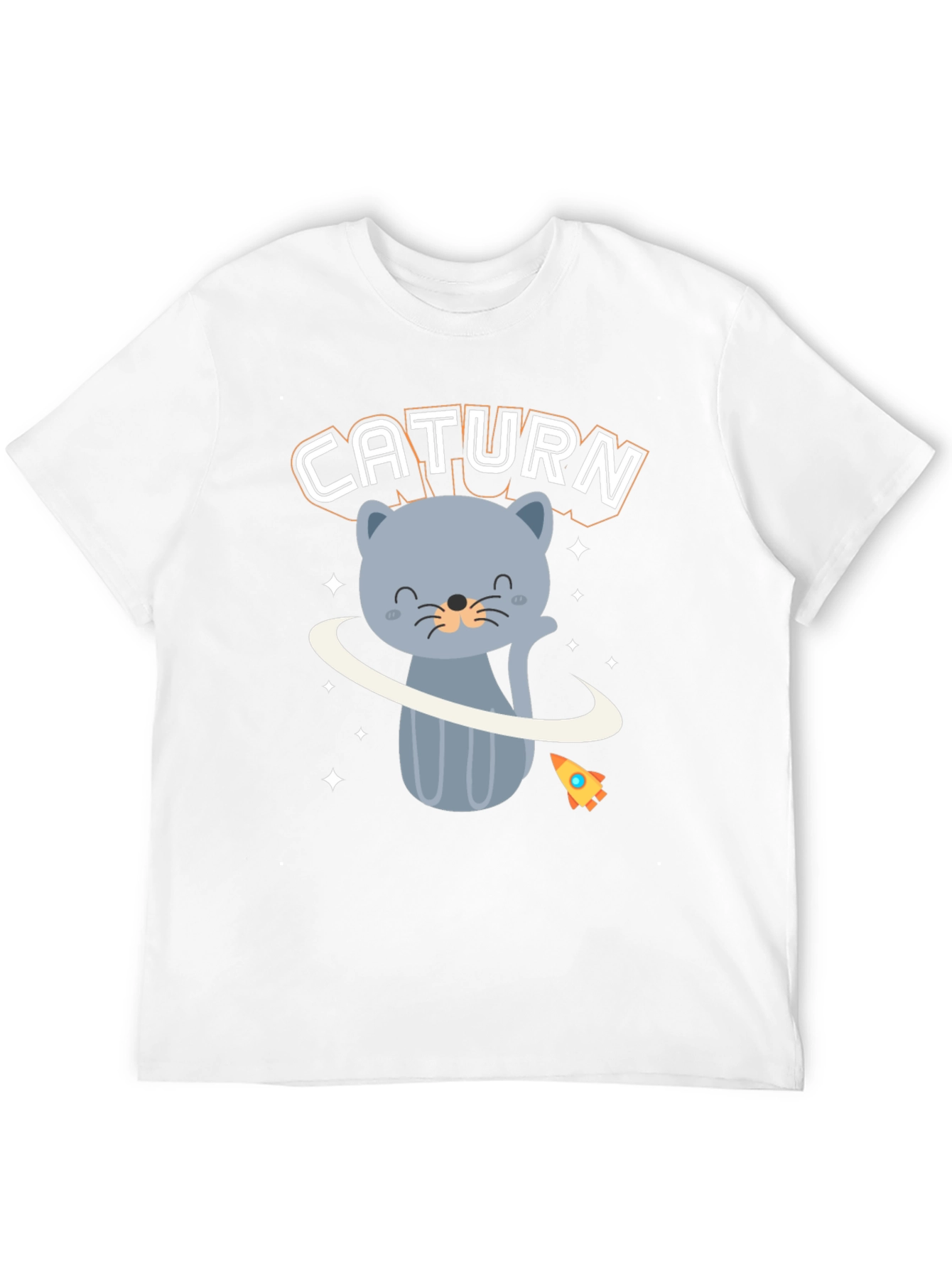 Caturn T-Shirt - Cute Cat Planet Design