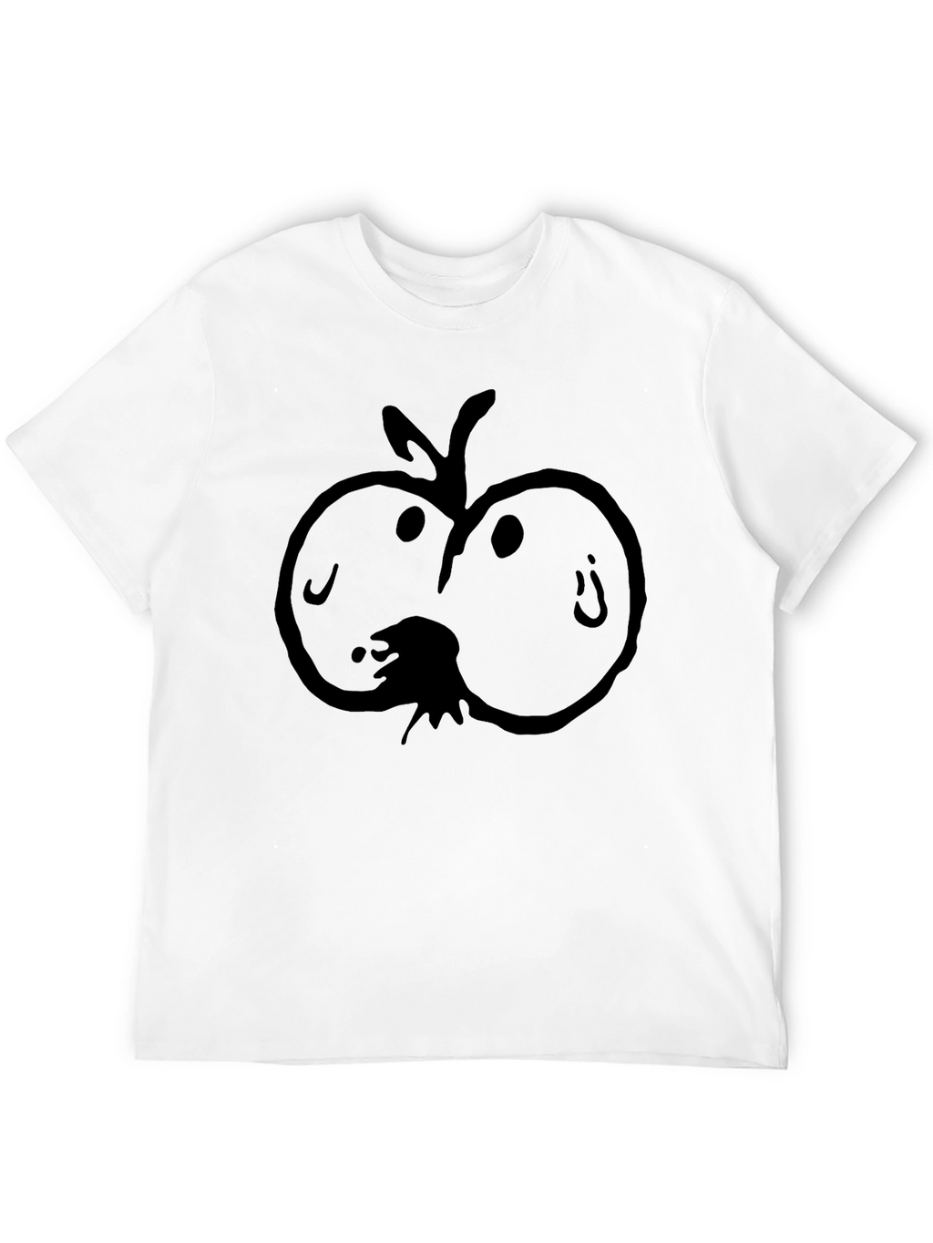Funny Apple Black T-Shirt