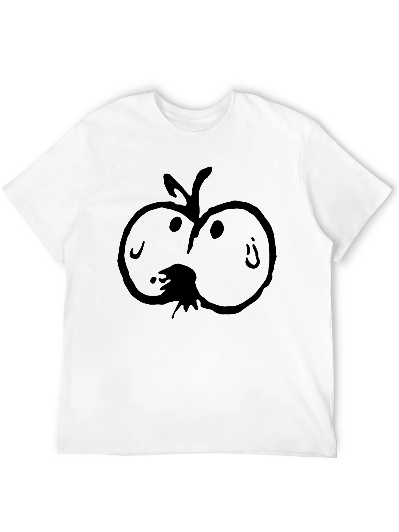 Funny Apple Black T-Shirt