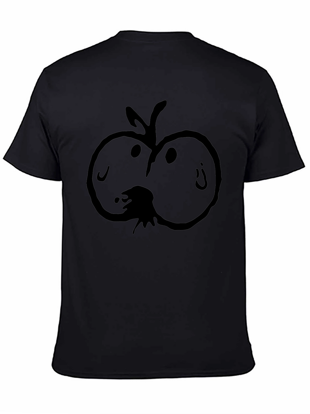 Funny Apple Black T-Shirt