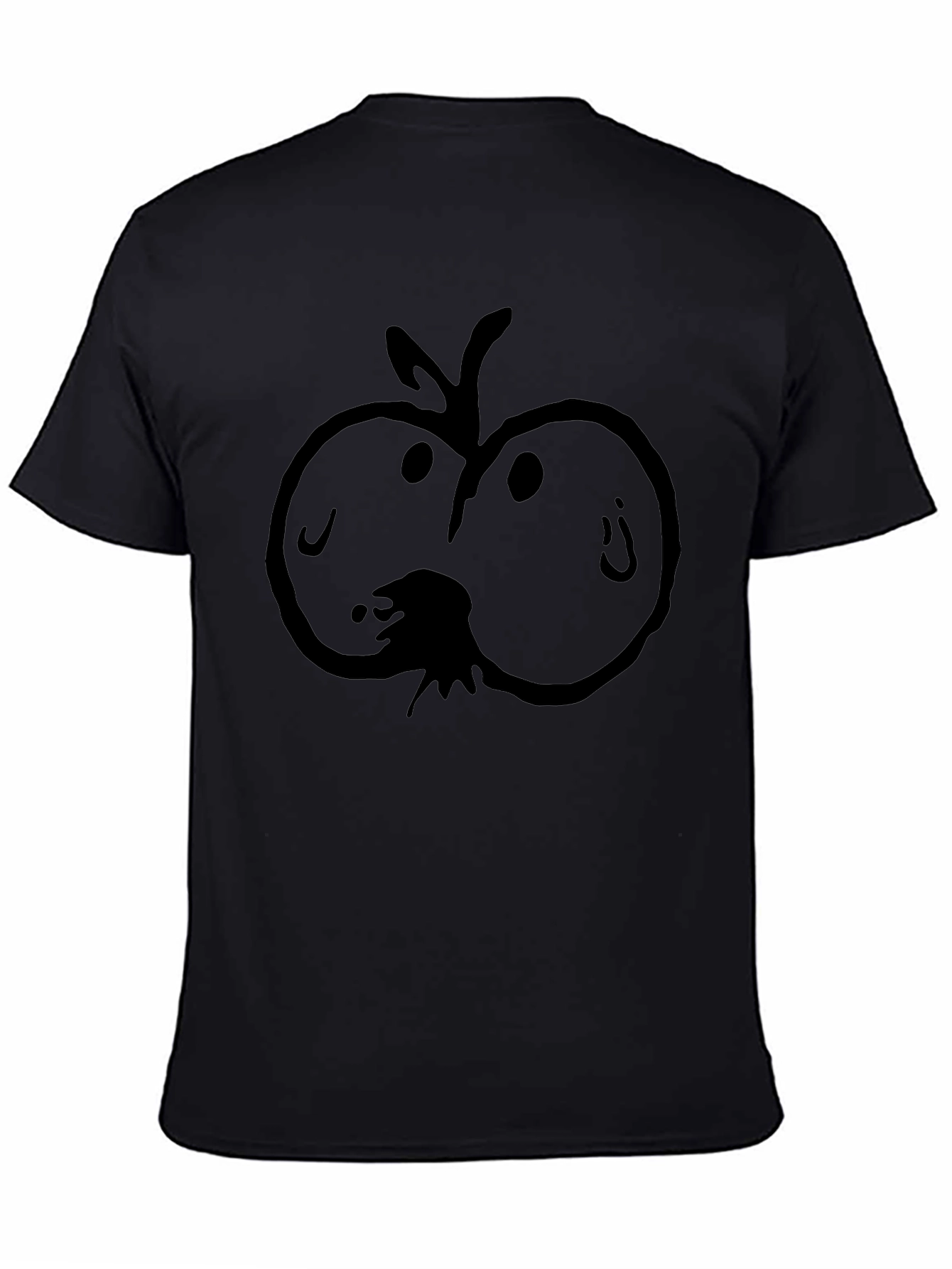 Funny Apple Black T-Shirt