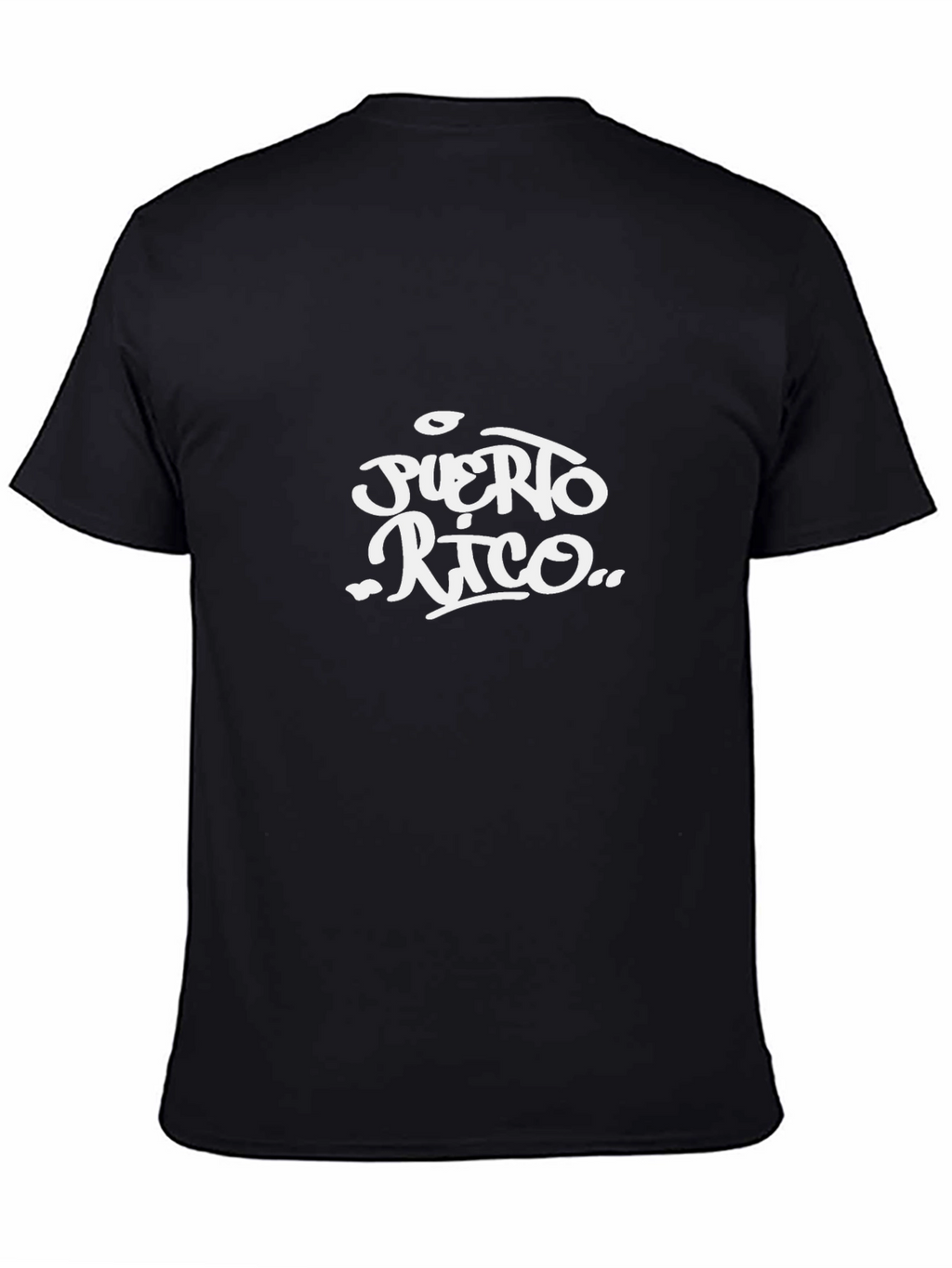 Puerto Rico Graphic Tee - Black Cotton Shirt