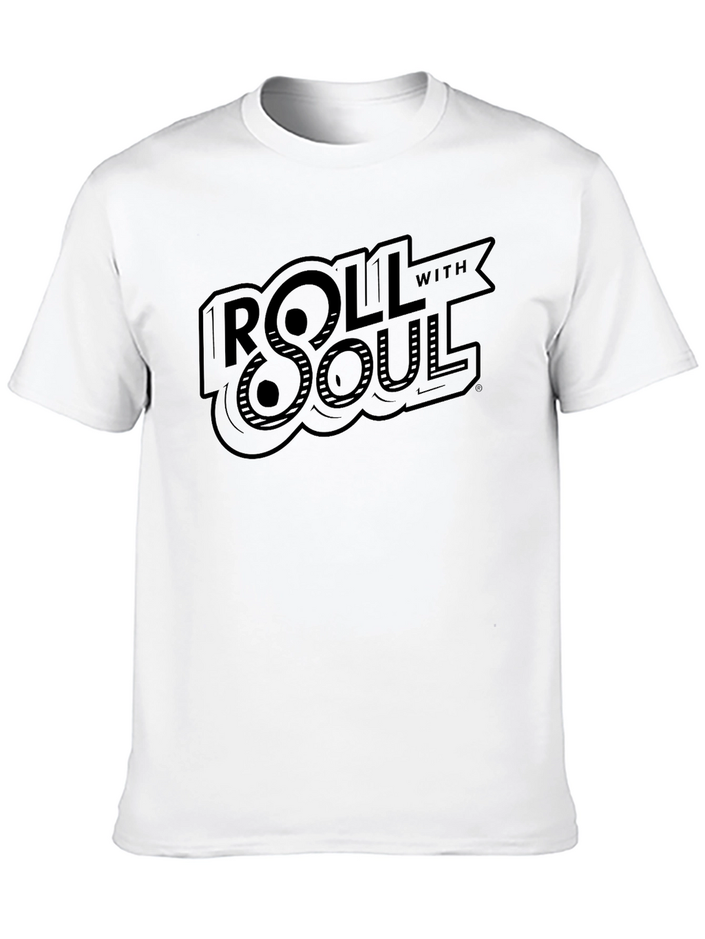Roll With Soul Graphic Print Black T-Shirt
