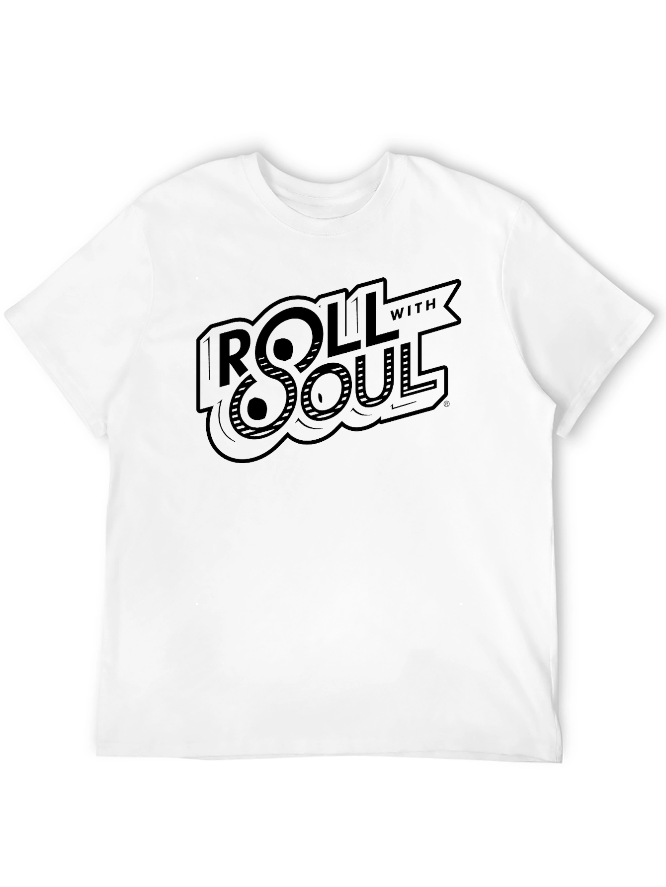 Roll With Soul Graphic Print Black T-Shirt