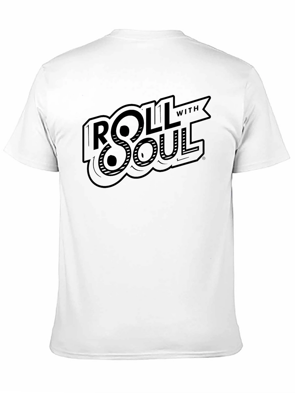 Roll With Soul Graphic Print Black T-Shirt