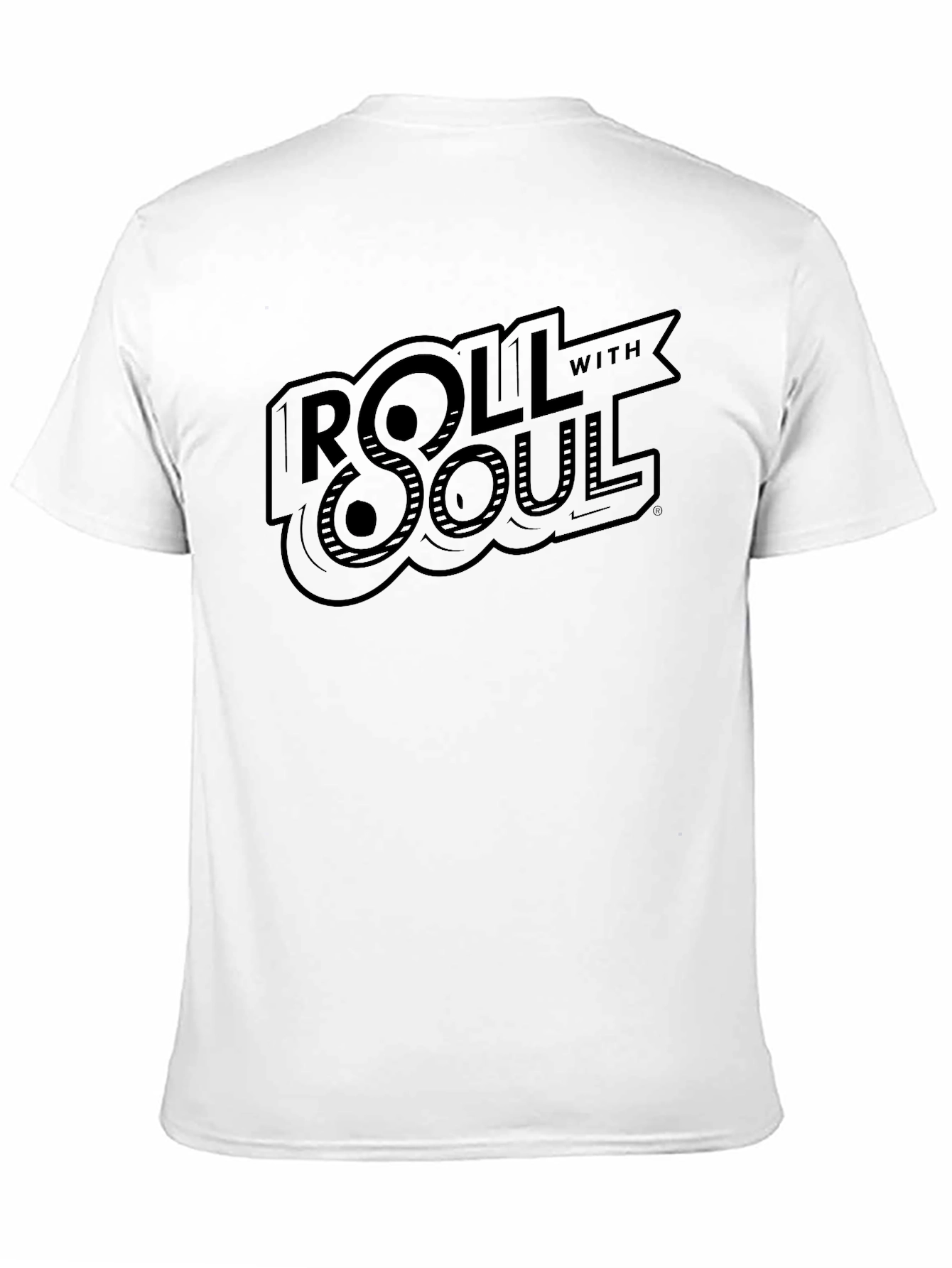 Roll With Soul Graphic Print Black T-Shirt