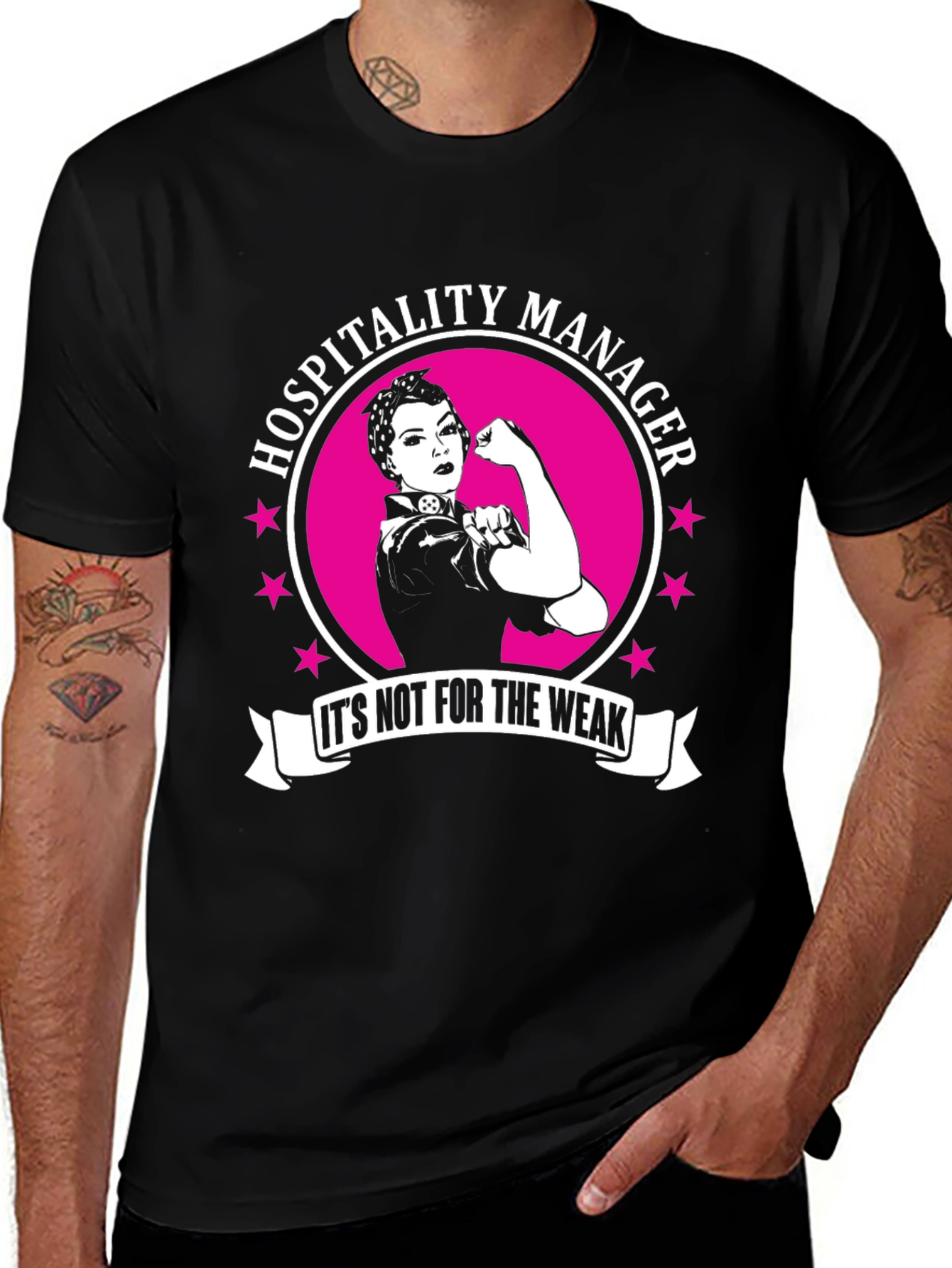 Hospitality Manager Rosie the Riveter T-Shirt