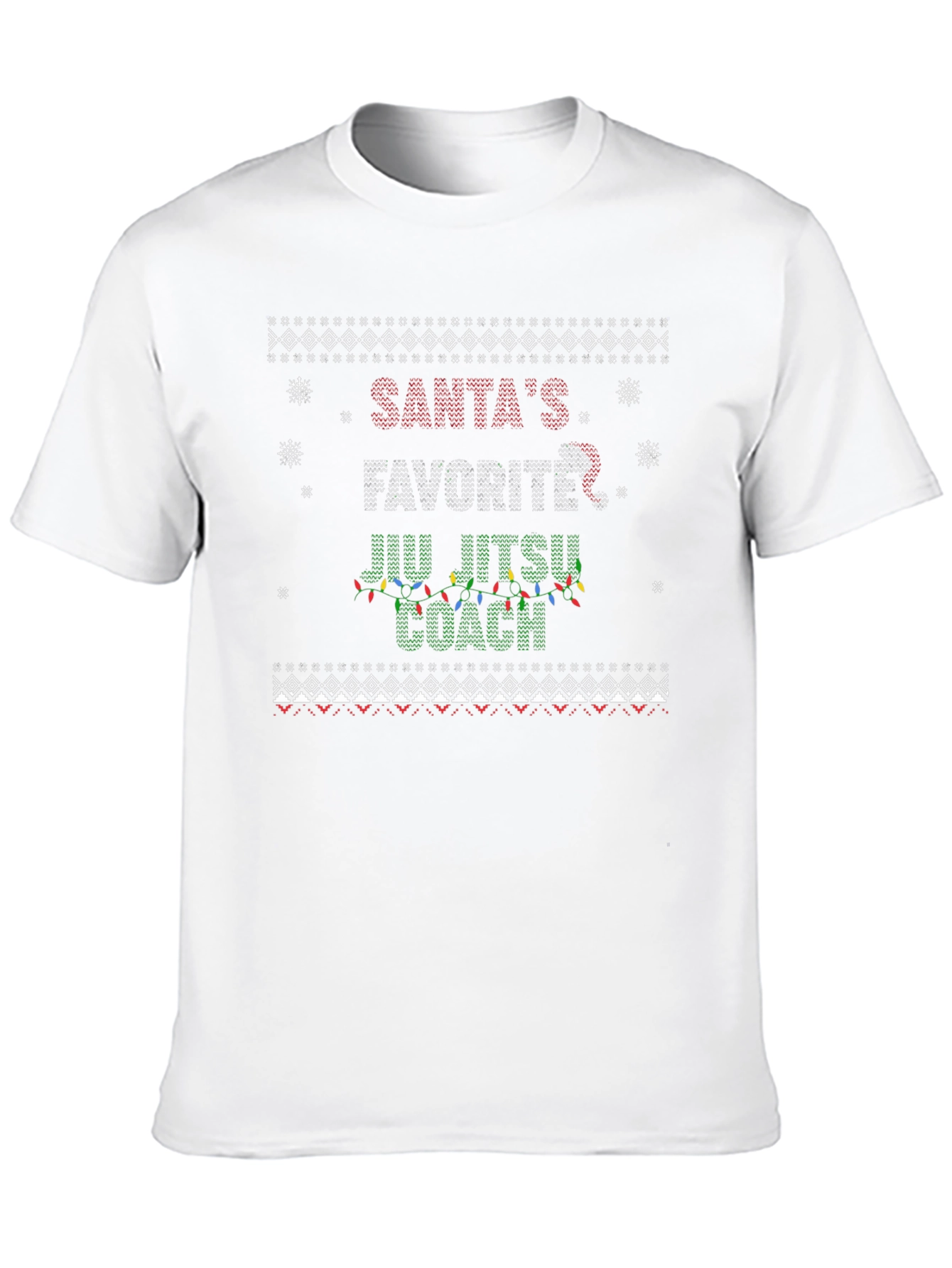 Santas Favorite Jiu Jitsu Coach Ugly Christmas Sweater T-Shirt
