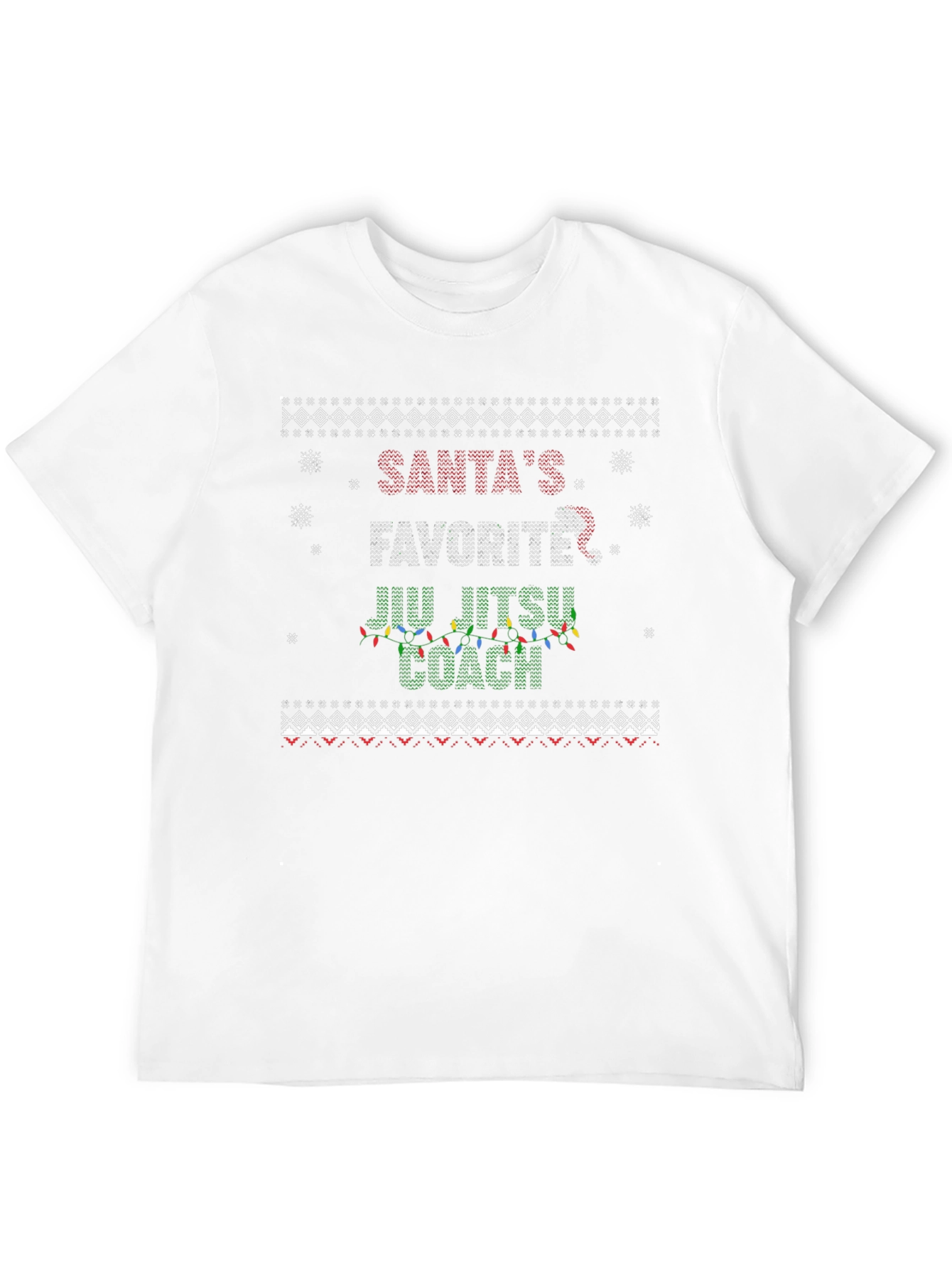 Santas Favorite Jiu Jitsu Coach Ugly Christmas Sweater T-Shirt