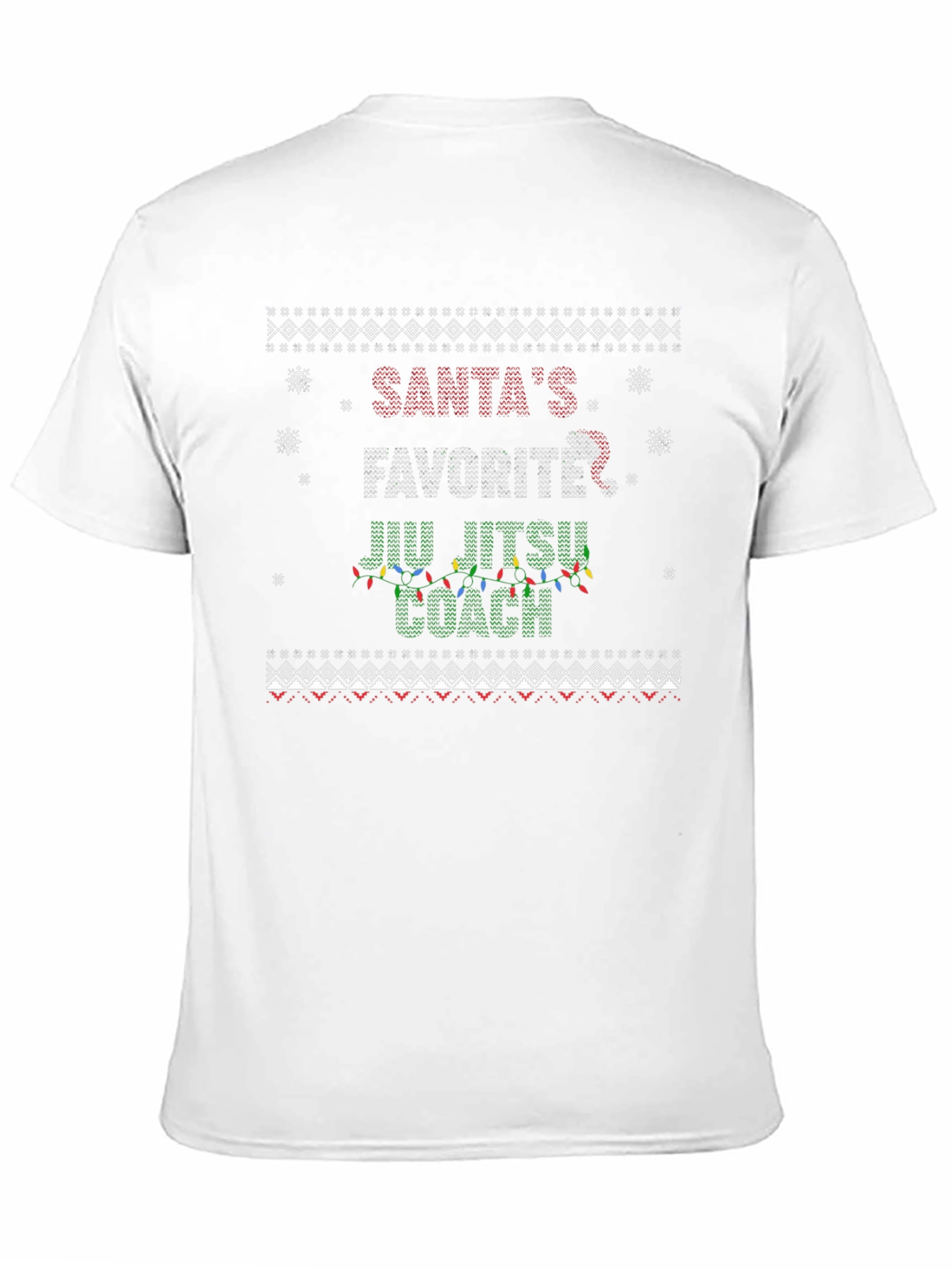 Santas Favorite Jiu Jitsu Coach Ugly Christmas Sweater T-Shirt