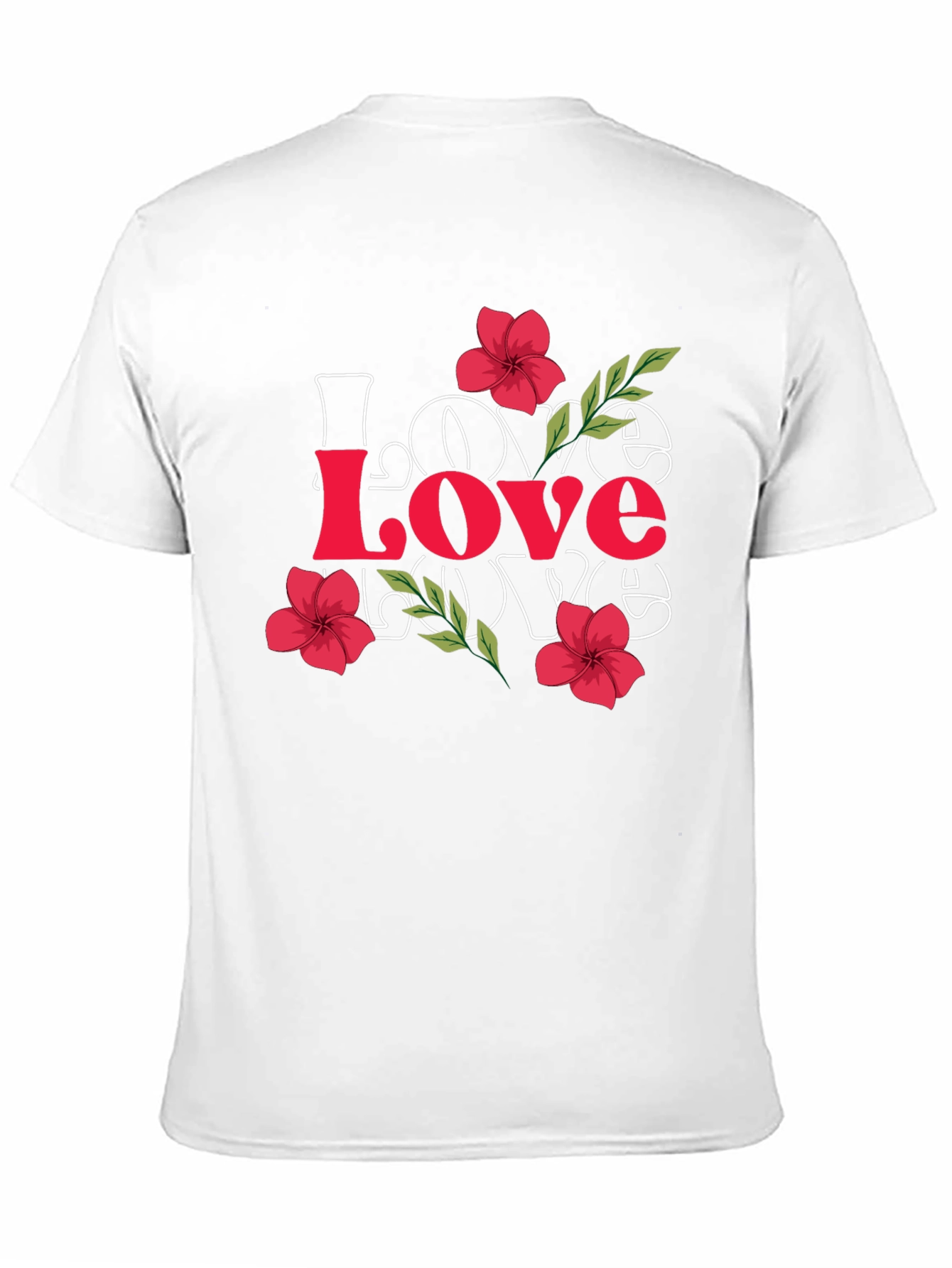 Love Floral Graphic Tee - Stylish Mens Black T-Shirt