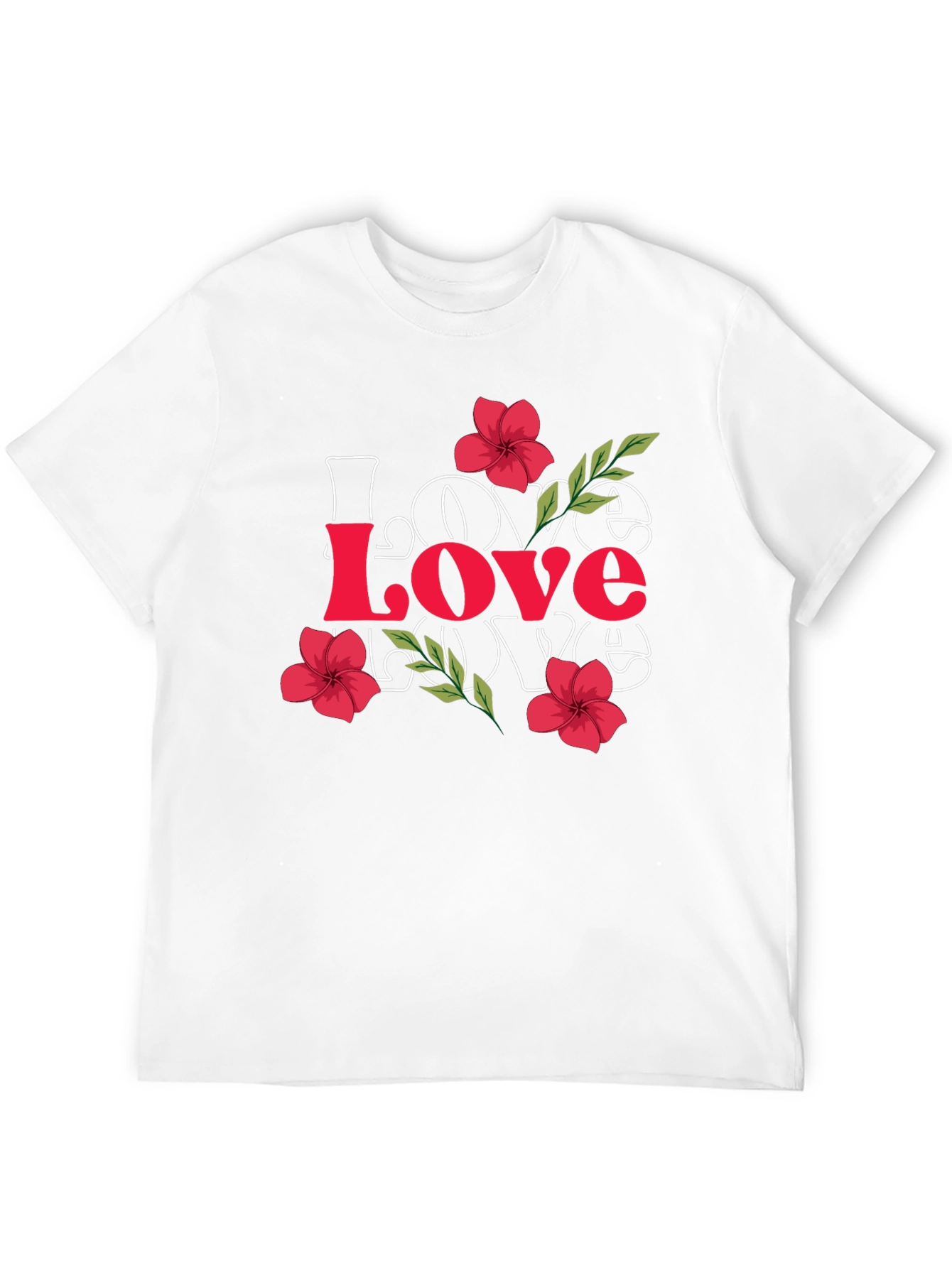 Love Floral Graphic Tee - Stylish Mens Black T-Shirt
