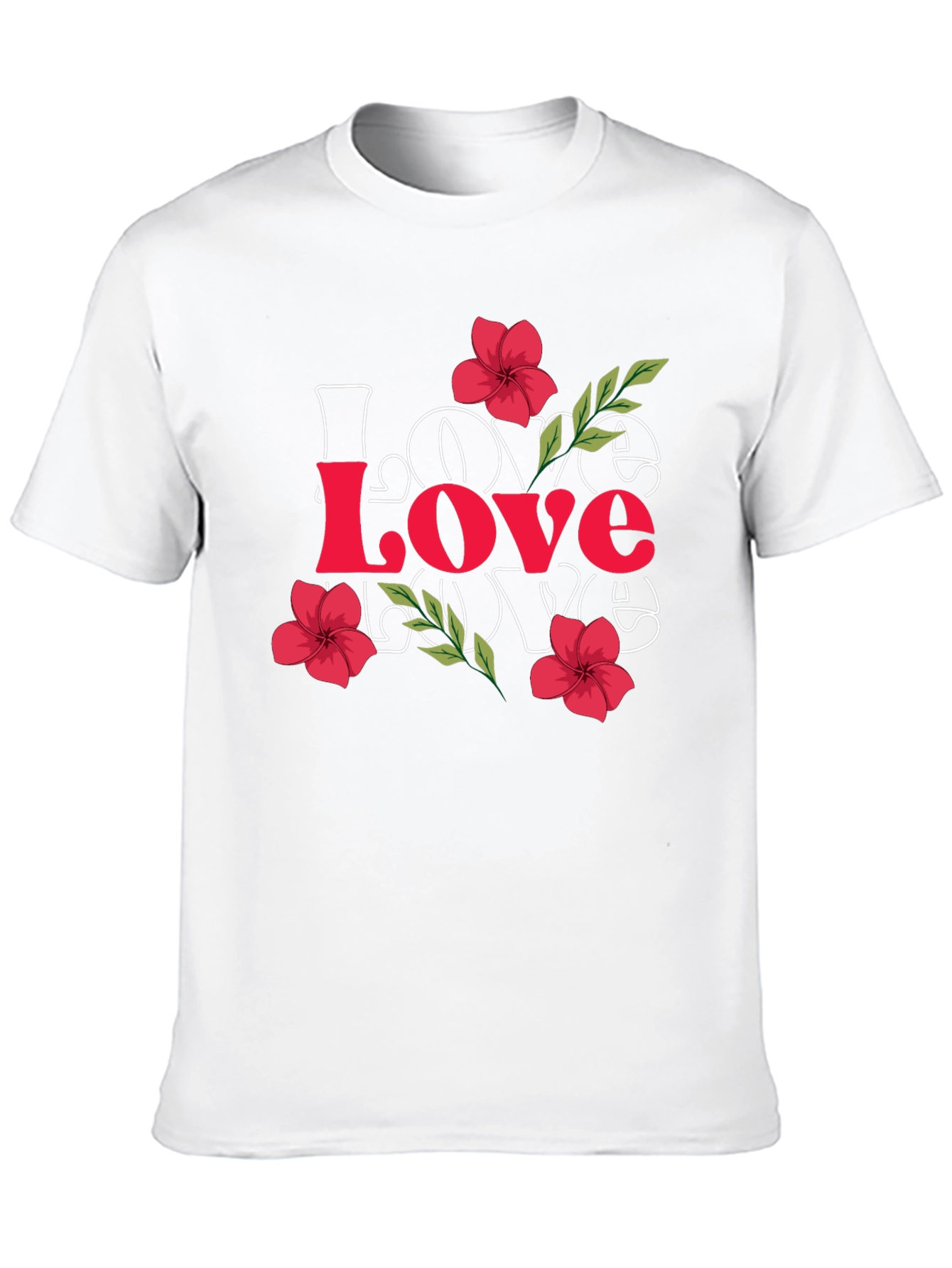 Love Floral Graphic Tee - Stylish Mens Black T-Shirt