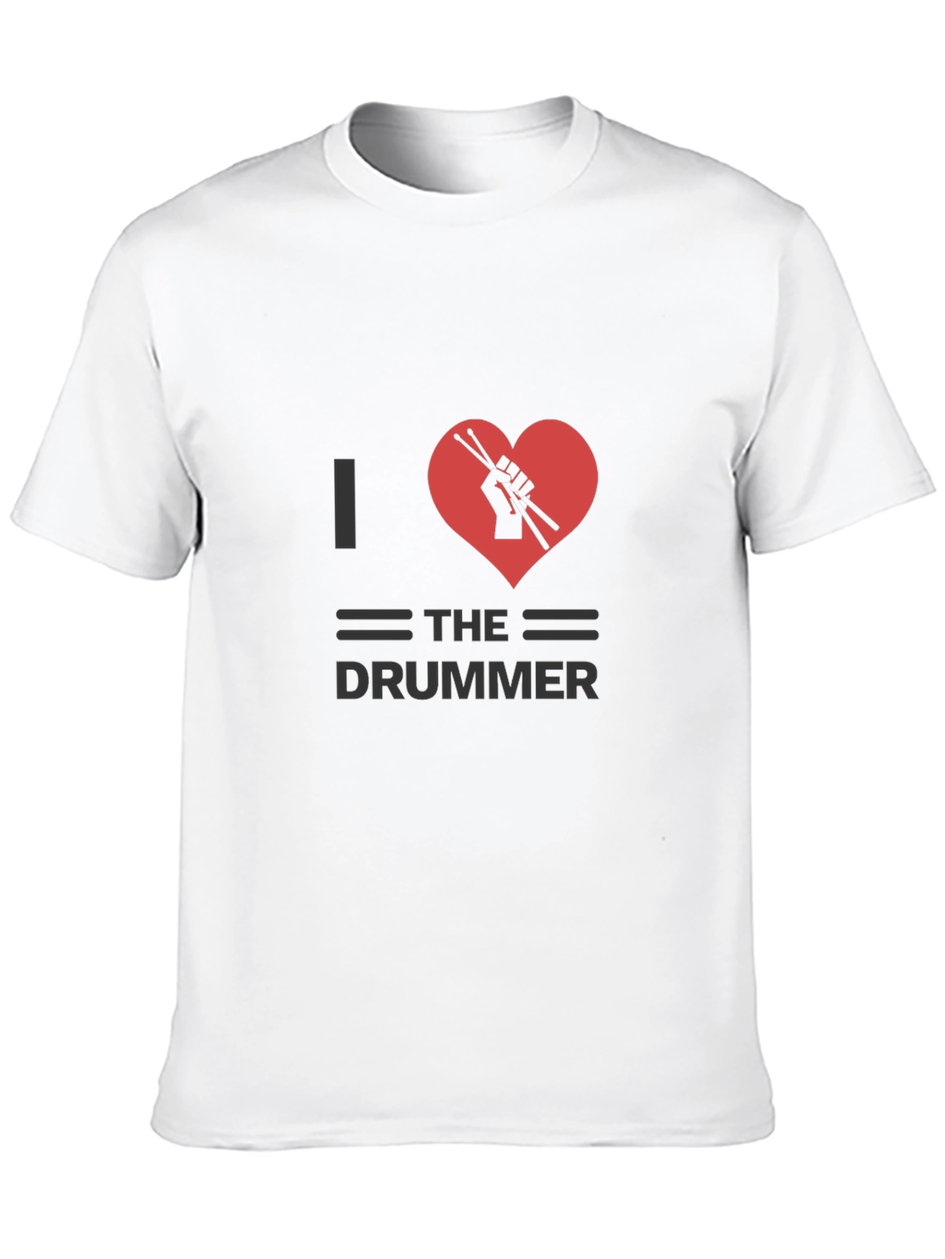 I Heart The Drummer Black T-Shirt