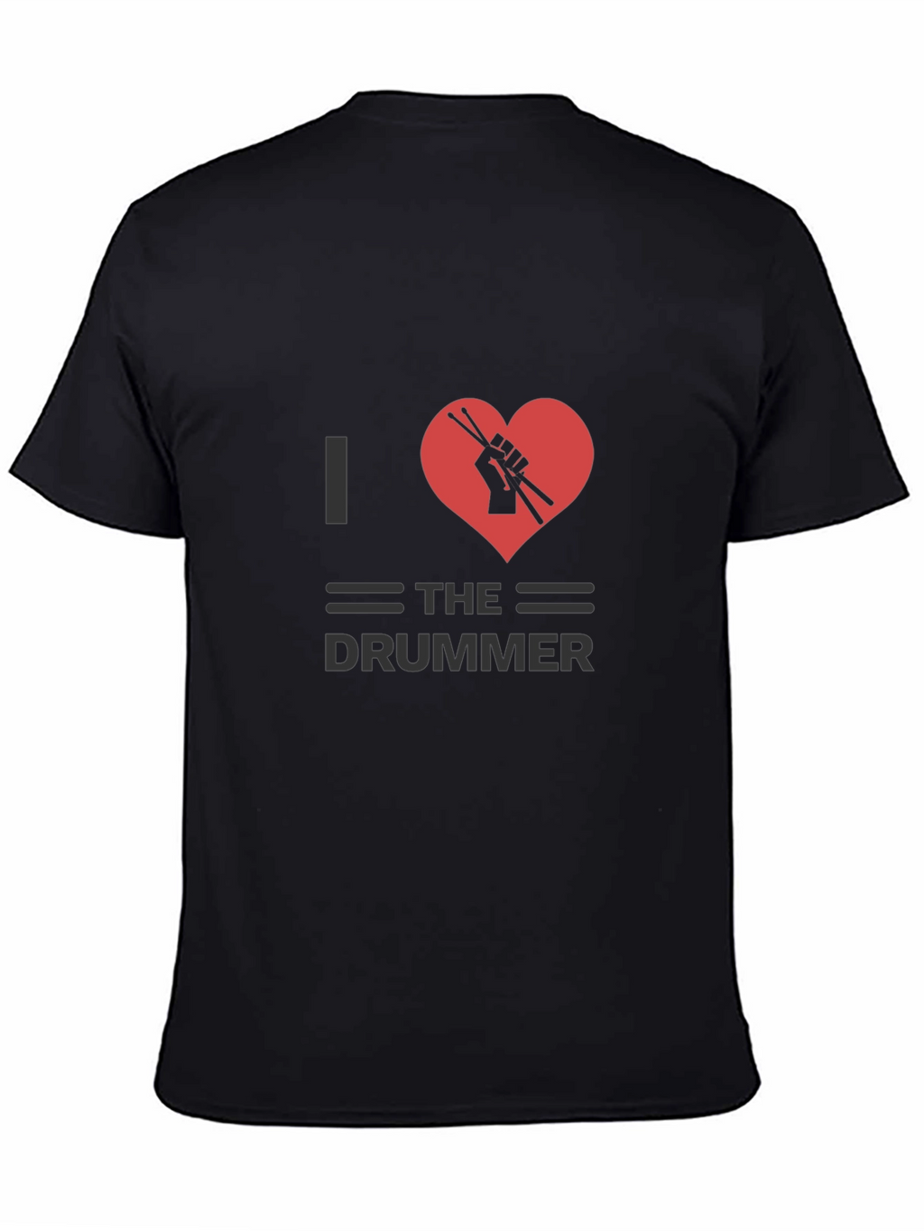 I Heart The Drummer Black T-Shirt