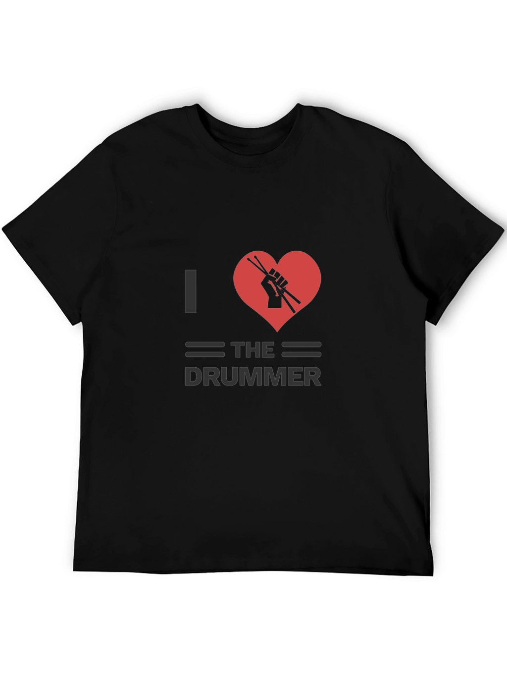 I Heart The Drummer Black T-Shirt