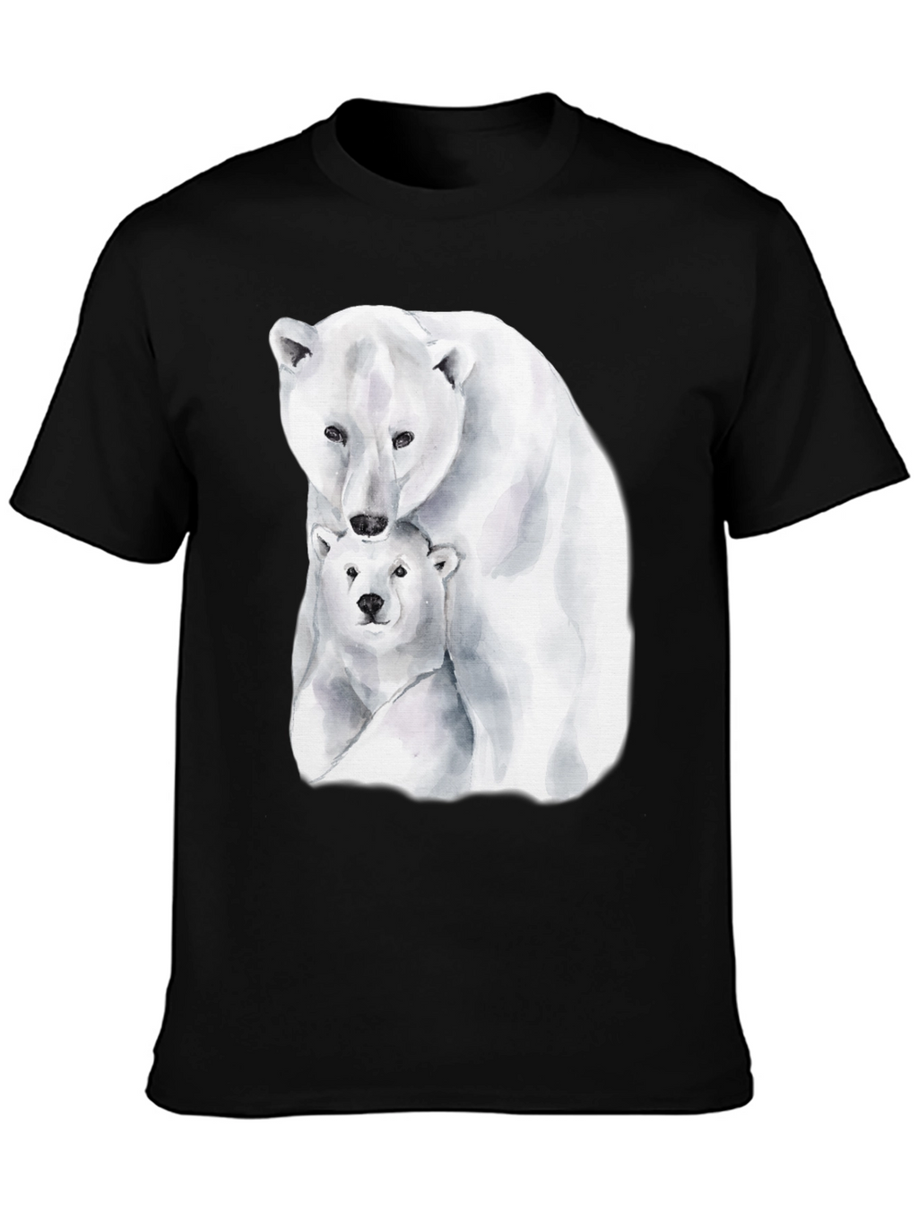 Polar Bear Graphic Tee - Black