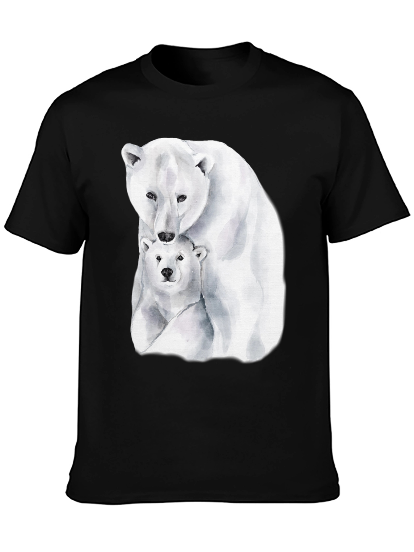 Polar Bear Graphic Tee - Black