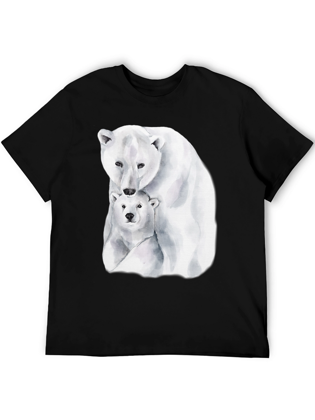 Polar Bear Graphic Tee - Black
