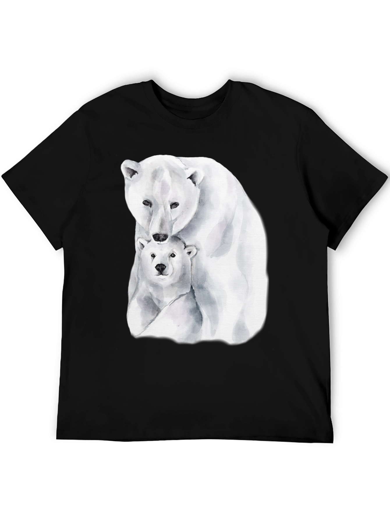 Polar Bear Graphic Tee - Black