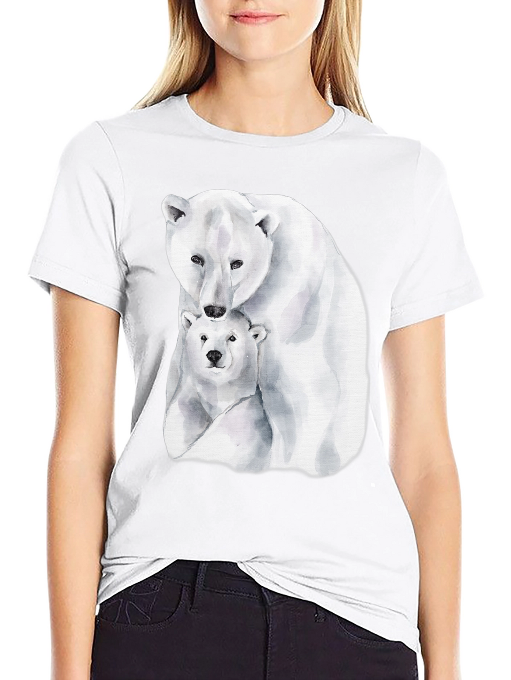 Polar Bear Graphic Tee - Black
