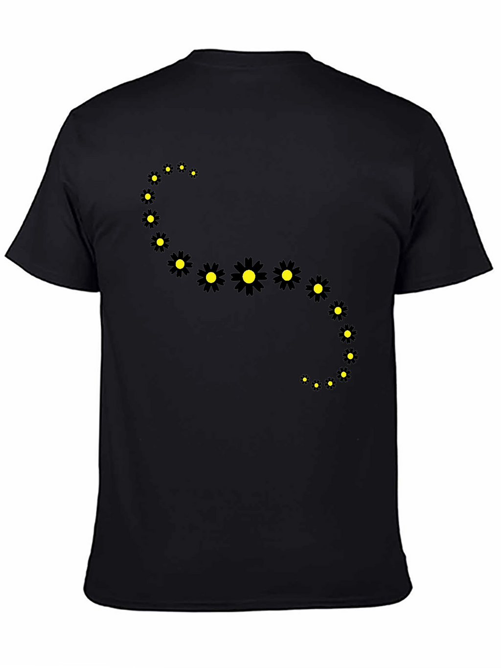 Daisy Spiral Black T-Shirt